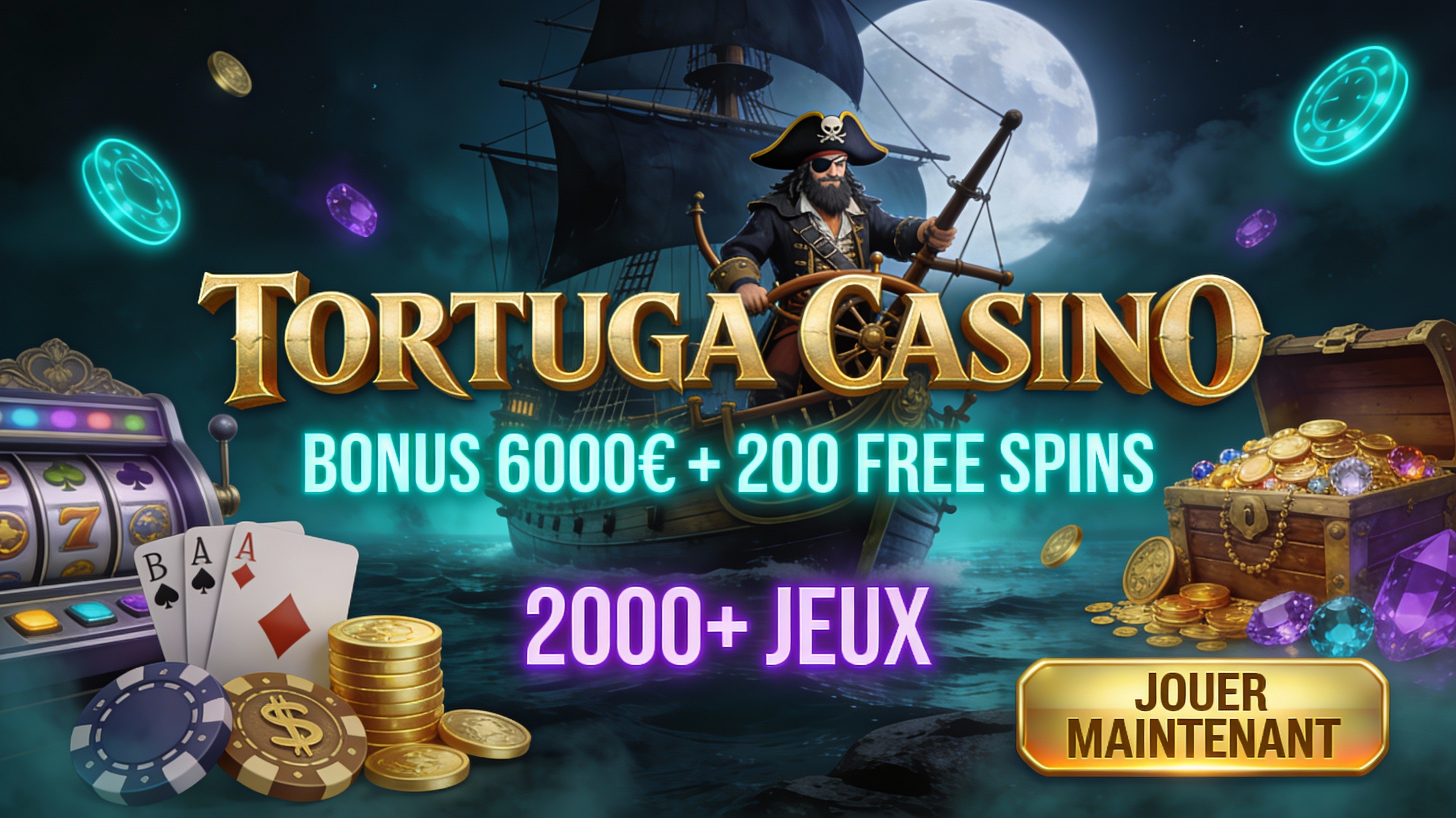 TortugaA Casino Bonus 6000€ + 200 Free Spins